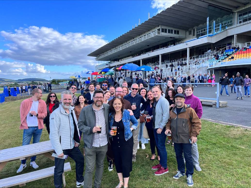 Cambridge Education Group CEO David Johnston joins the iheed team at the Leopardstown Races, Dublin.