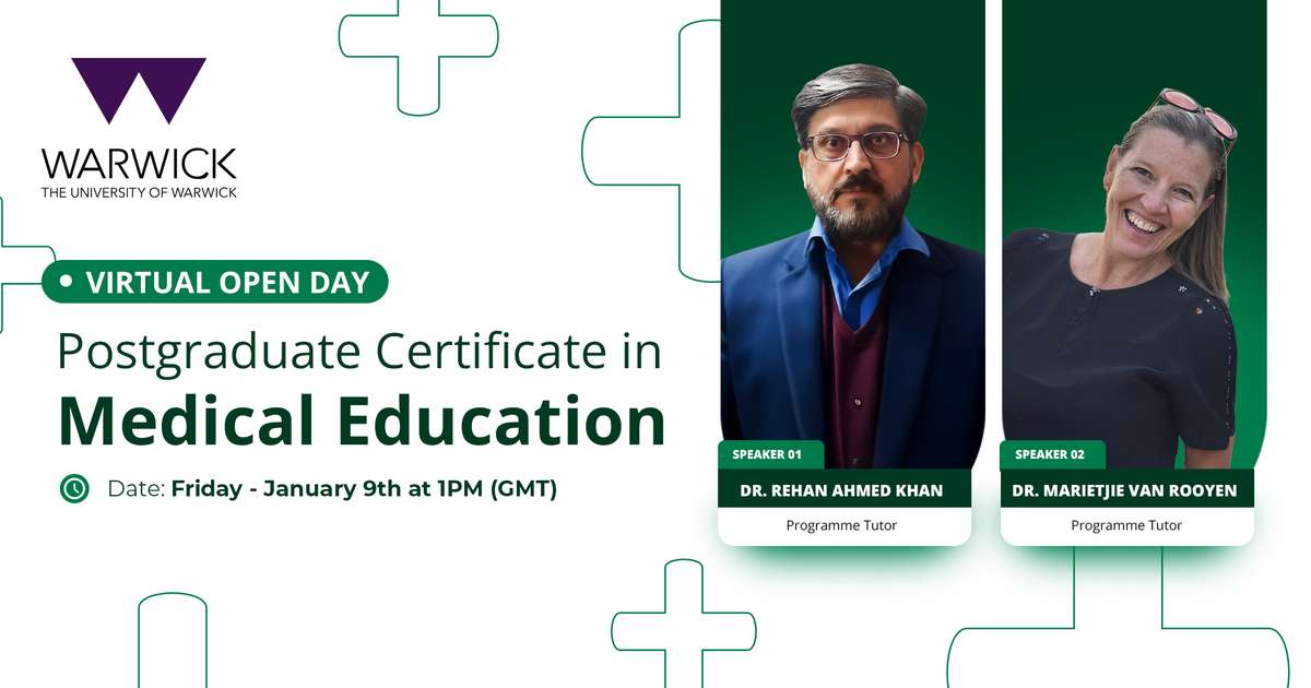 Postgraduate Certificate in Medical Education Virtual Open Day